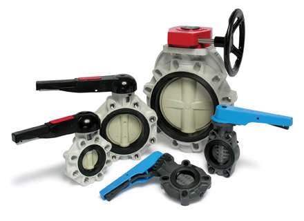 Family group butterfly valves