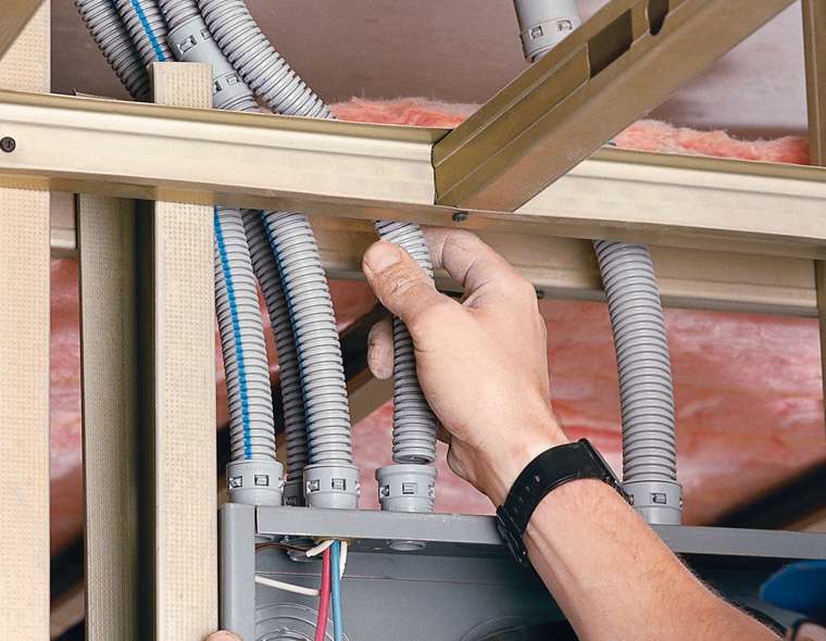 Electrical non-metallic tubing installation