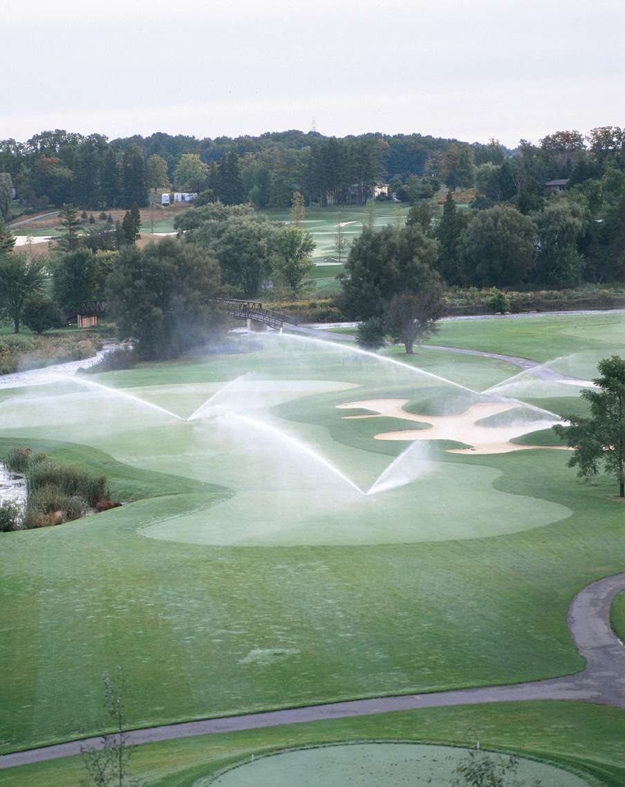 gold course with sprinkler