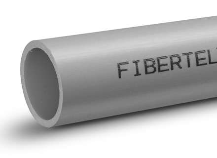 Grey FiberTel pipe